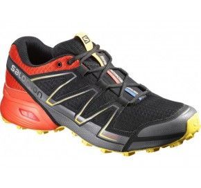 SALOMON Shoes SPEEDCROSS VARIO BLACK/RD/YE 