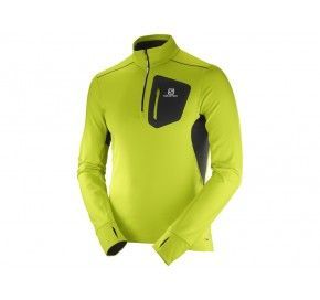 SALOMONT T Shirt TRAIL RUNNER WARM MID M LIME PU 