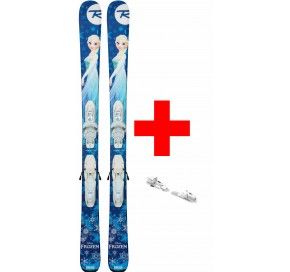 ROSSIGNOL FROZEN (KID-X) + KID-X 4 B76 WHITE/SILVER