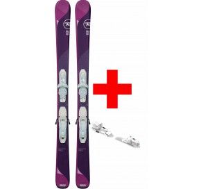 ROSSIGNOL TEMPTATION PRO (KID-X) + KID-X 4 B76 WHITE/SILVER