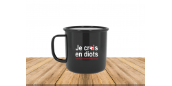 Mug émaillé "Je crois en diots"