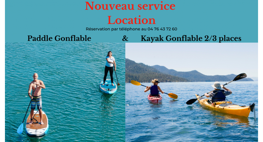 nouveau service loc paddle & kayak